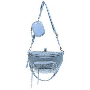 Steve Madden Maxima Crystal Convertible Sling Bag - Light Blue